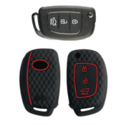 KeyCare KC-16 Key Cover Silicone For i20 / Verna / Xcent (Black)