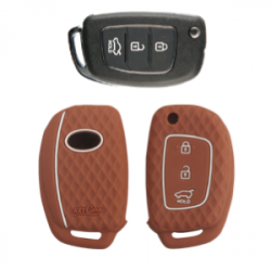KeyCare KC-16 Key Cover Silicone For i20 / Verna / Xcent (Brown)