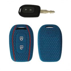 KeyCare KC-17 Key Cover Silicone For Duster / Kwid / Triber / Redi GO (Blue)