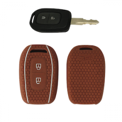 KeyCare KC-17 Key Cover Silicone For Duster / Kwid / Triber / Redi GO (Brown)