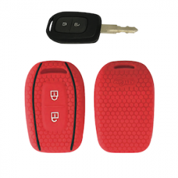 KeyCare KC-17 Key Cover Silicone For Duster / Kwid / Triber / Redi GO (Red)