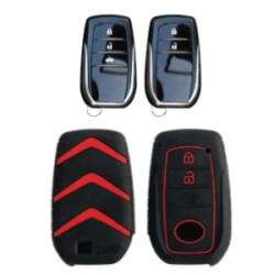 KeyCare KC-18 Key Cover Silicone For Fortuner / Innova Crysta (Black)