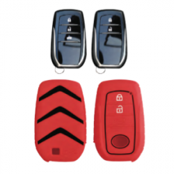 KeyCare KC-18 Key Cover Silicone For Fortuner / Innova Crysta (Red)