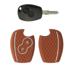 KeyCare KC-20 Key Cover Silicone For Duster / Lodgy / Logan / Verito / Terrano (Brown)