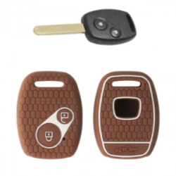 KeyCare KC-21 Key Cover Silicone For Amaze / Brio / City / Civic / Jazz / Mobilio (Brown)