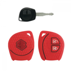 KeyCare KC-23 Key Cover Silicone For Alto / Alto 800 / Alto K10 / Baleno / Celerio / Ciaz / Swift Dzire / Ertiga / Ignis / Ritz / S-Cross / S-Presso / Swift / SX4 / Vitara Brezza / Wagon R / XL6 (Red)