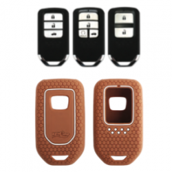 KeyCare KC-24 Key Cover Silicone For Accord / BR-V / City / Civic / CR-V / Jazz / WR-V (Brown)