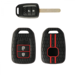 KeyCare KC-33 Key Cover Silicone For Accord / Amaze / Brio / City / CR-V / Jazz / Mobilio / WR-V (Black)