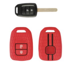 KeyCare KC-33 Key Cover Silicone For Accord / Amaze / Brio / City / CR-V / Jazz / Mobilio / WR-V (Red)