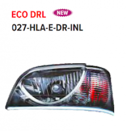 Lumax 027-HLA-E-DR-INL Head Light Lamp Assembly Eeco DRL Without Motor & Indicator Left