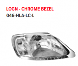 Lumax 046-HLA-LC-L Head Light Lamp Assembly Logan Chrome Bezel Left