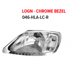 Lumax 046-HLA-LC-R Head Light Lamp Assembly Logan Chrome Bezel Right