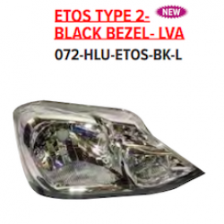 Lumax 072-HLU-ETOS-BK-L Head Light Lamp Assembly Etios Black Left