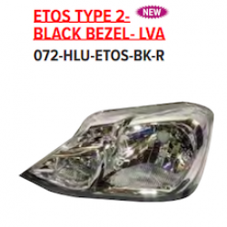 Lumax 072-HLU-ETOS-BK-R Head Light Lamp Assembly Etios Black Right