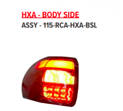 Lumax 115-RCA-HXA-BSL Tail Light Lamp Assembly Hexa Body Side (Left) 