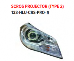 Lumax 133-HLU-CRS-PRO-R Head Light Lamp Assembly S Cross Projector Right