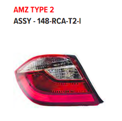 Lumax 148-RCA-T2-L Tail Light Lamp Assembly Amaze Type 2 With Bulb Left