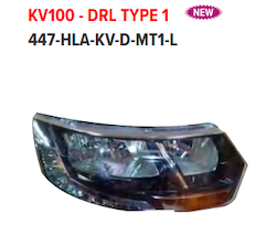 Lumax 447-HLA-KV-D-MT1-L Head Light Lamp Assembly KUV 100 DRL With Motor Left