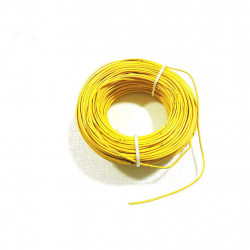 Motherson CB-AU001YL 0.5 sq mm Thin Wall PVC Insulated Cable-Yellow (25 Meters) 