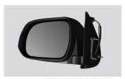 Motherson RV-PTY016OL Outer Rear View Side Door Mirror Fortuner Motorised with Indicator Chrome Left 