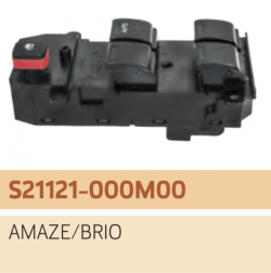 Power Window Switch Driver Side (4) With Auto &Window Lock Black Finish Amaze / Brio (Minda)