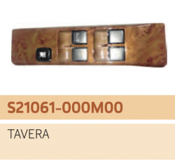 Power Window Switch Driver Side (4) With Window Lock - Brown Finish Tavera  (Minda)