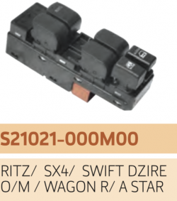 Power Window Switch Main Swift Dzire Old Model / SX4 / A Star / Ritz / Wagon R (MINDA)