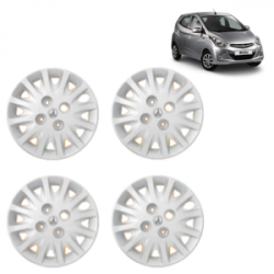 Premium Quality Car Full Wheel Cover Caps Bolt Type 13 inches (33.02 cm) (Tracer) (Silver) For Eon 1.0L