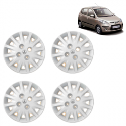 Premium Quality Car Full Wheel Cover Caps Bolt Type 13 inches (33.02 cm) (Tracer) (Silver) For i10