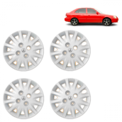 Premium Quality Car Full Wheel Cover Caps Bolt Type 13 Inches (Tracer) (Silver) For Accent/ Accent Viva