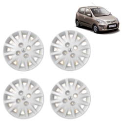 Premium Quality Car Full Wheel Cover Caps Bolt Type 13 Inches (Tracer) (Silver) For i10