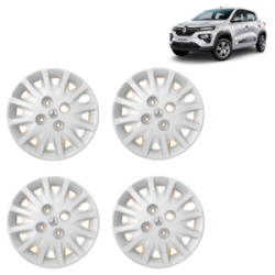 Premium Quality Car Full Wheel Cover Caps Bolt Type 13 Inches (Tracer) (Silver) For Kwid