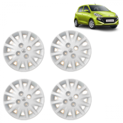 Premium Quality Car Full Wheel Cover Caps Bolt Type 13 Inches (Tracer) (Silver) For Santro Xing