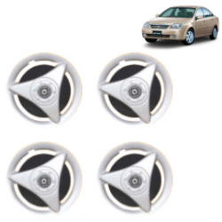 Premium Quality Car Full Wheel Cover Caps Centre Bolt Type 12 inches (30.48 cm) (ATR) (Double Colour Silver-Black) For Optra