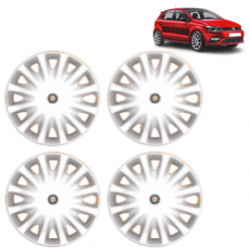 Premium Quality Car Full Wheel Cover Caps Centre Bolt Type 13 Inches (Tracer) (Silver) For Polo