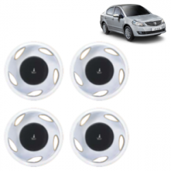 Premium Quality Car Full Wheel Cover Caps Clip Type 12 inches (30.48 cm) (Amazer) (Double Colour Silver-Black) For SX4