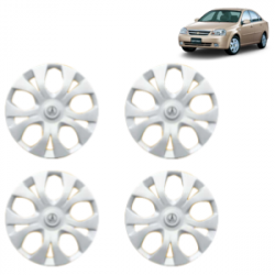 Premium Quality Car Full Wheel Cover Caps Clip Type 12 inches (30.48 cm) (Maddy) (Double Colour Silver-Black) For Optra
