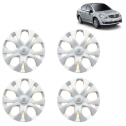 Premium Quality Car Full Wheel Cover Caps Clip Type 12 inches (30.48 cm) (Maddy) (Double Colour Silver-Black) For SX4