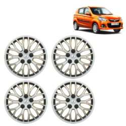 Premium Quality Car Full Wheel Cover Caps Clip Type 12 inches (30.48 cm) (Phoenix) (Double Colour Silver-Black) For Alto K-10 New Model