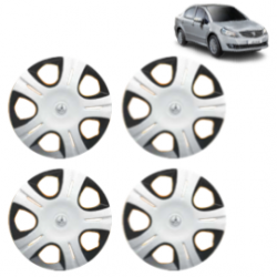 Premium Quality Car Full Wheel Cover Caps Clip Type 12 inches (30.48 cm) (Pirus) (Double Colour Silver-Black) For SX4