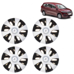 Premium Quality Car Full Wheel Cover Caps Clip Type 12 inches (30.48 cm) (Power) (Double Colour Silver-Black) For Ertiga