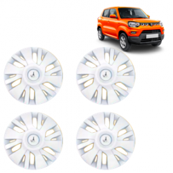 Premium Quality Car Full Wheel Cover Caps Clip Type 12 inches (30.48 cm) (Power) (Silver) For S-Presso