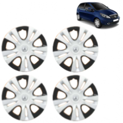 Premium Quality Car Full Wheel Cover Caps Clip Type 12 inches (30.48 cm) (Puma D/C) (Double Colour Silver-Black) For Indica Vista New