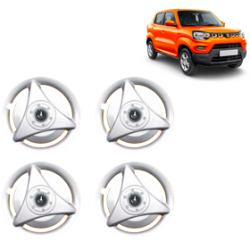 Premium Quality Car Full Wheel Cover Caps Clip Type 12 Inches (ATR) (Silver) For S-Presso