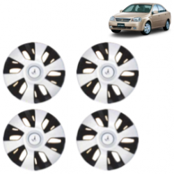 Premium Quality Car Full Wheel Cover Caps Clip Type 12 Inches (Power) (Double Colour Silver-Black) For Optra