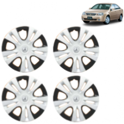 Premium Quality Car Full Wheel Cover Caps Clip Type 12 Inches (Puma D/C) (Double Colour Silver-Black) For Optra