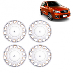 Premium Quality Car Full Wheel Cover Caps Clip Type 12 Inches (Silver) For Alto K-10