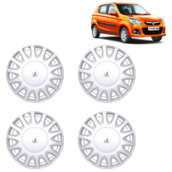 Premium Quality Car Full Wheel Cover Caps Clip Type 12 Inches (Silver) For Alto K-10 New DLX