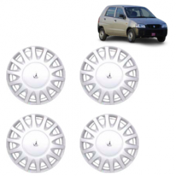 Premium Quality Car Full Wheel Cover Caps Clip Type 12 Inches (Silver) For Alto New