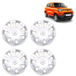 Premium Quality Car Full Wheel Cover Caps Clip Type 12 Inches (Smart) (Silver) For S-Presso